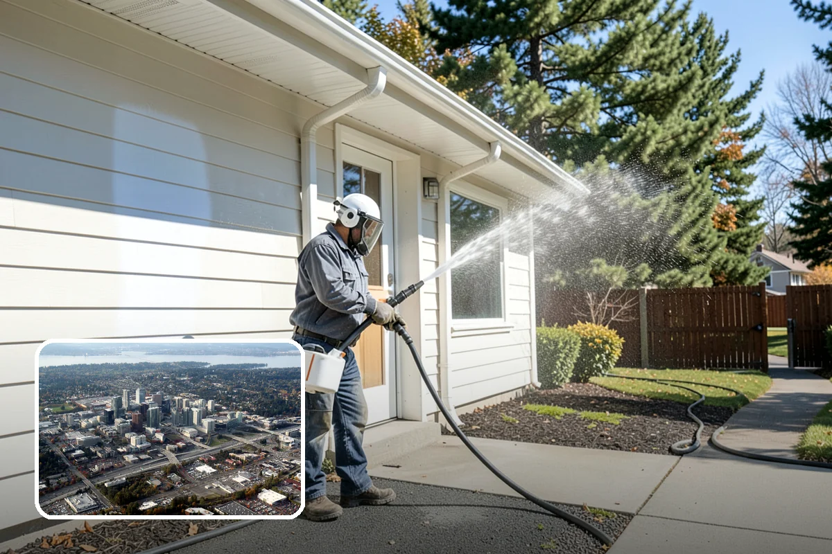 Window Sill Cleaning in Bellevue, King County, WA - Clears algae and organic streaks from the sills