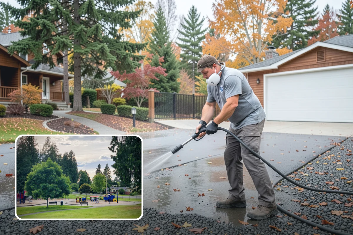 Window Sill Cleaning in Bonney Lake, Pierce County, WA - Clears algae and organic streaks from the sills