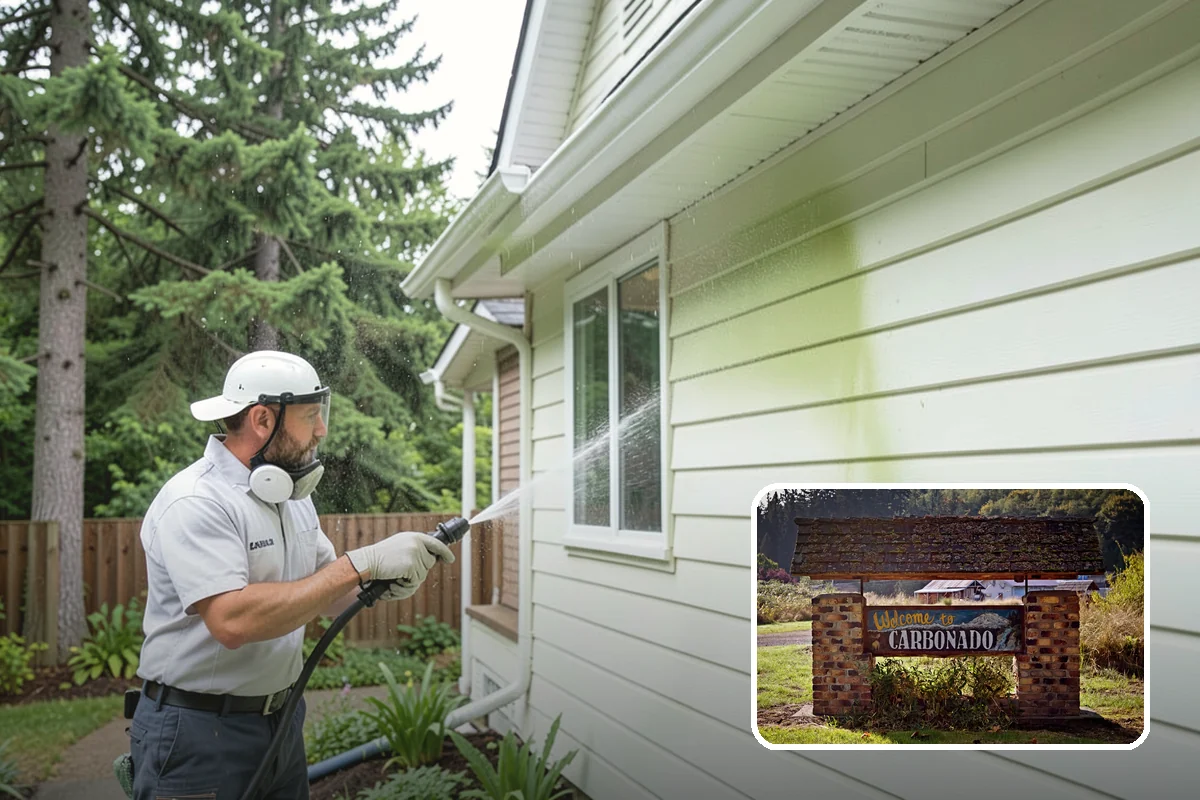 Window Sill Cleaning in Carbonado, Pierce County, WA - Clears algae and organic streaks from the sills