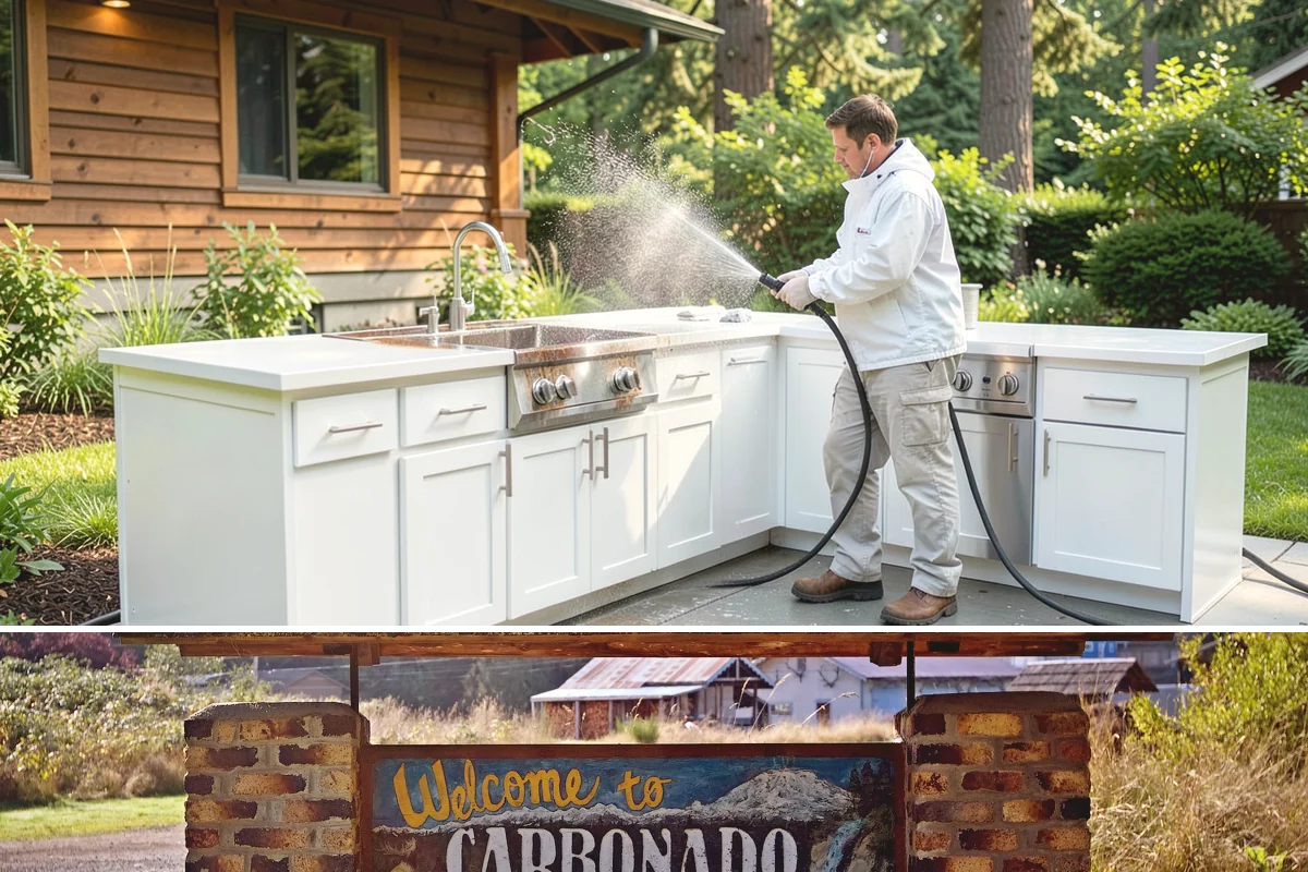 Window Sill Cleaning in Carbonado, Pierce County, WA - Clean sills in spring to remove the algae the shaded, wet winter encourages.