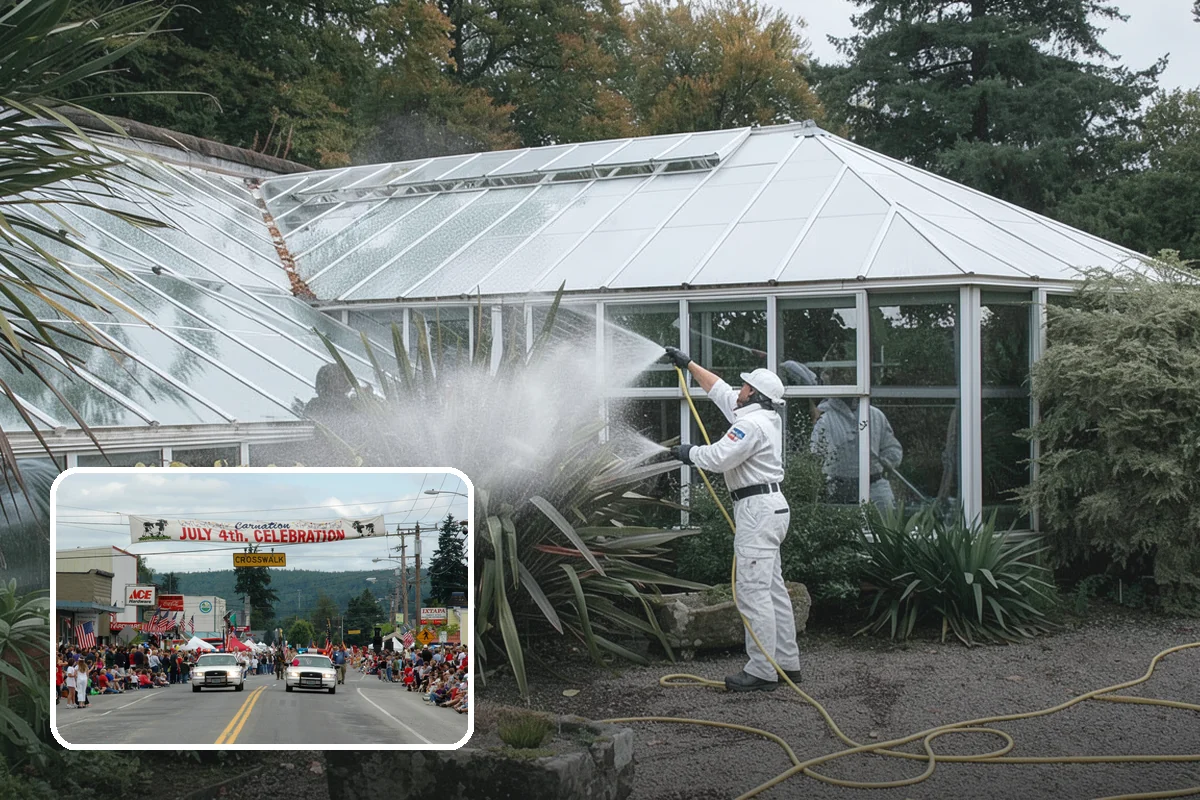 Window Sill Cleaning in Carnation, King County, WA - Clears algae and organic streaks from the sills