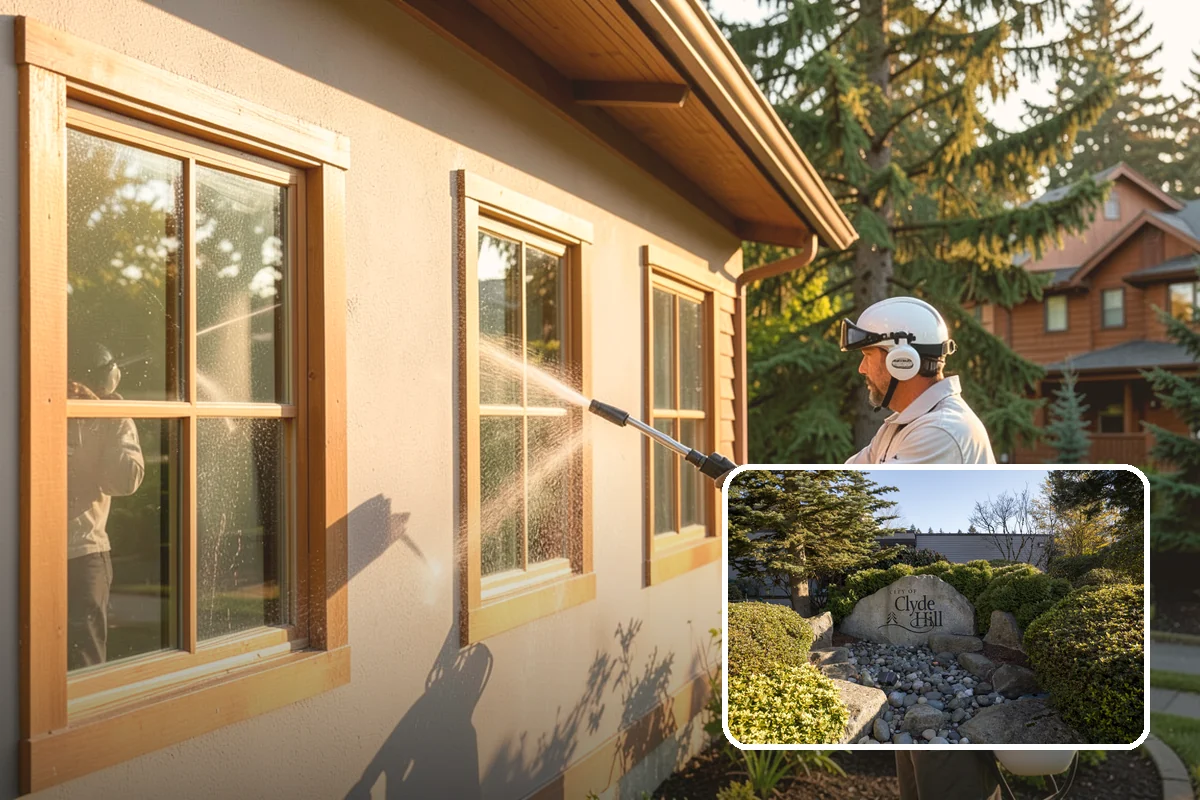 Window Sill Cleaning in Clyde Hill, King County, WA - Clears algae and organic streaks from the sills