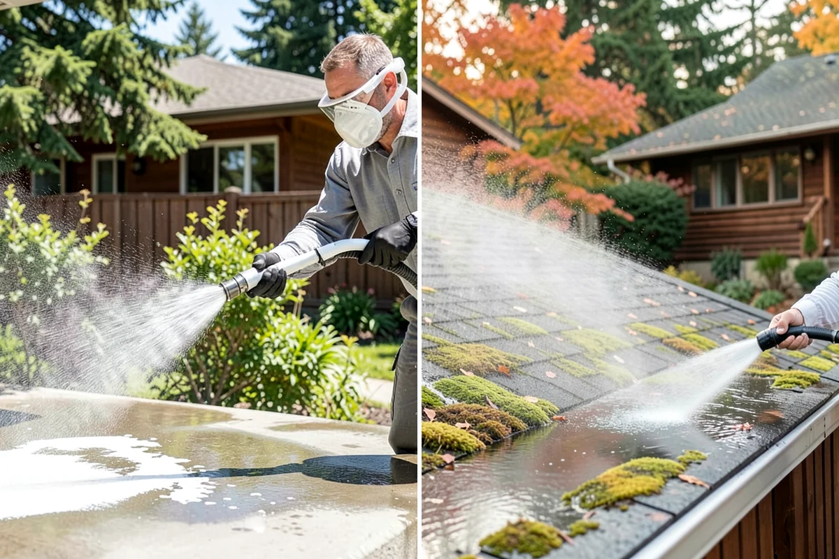 Window Sill Cleaning in Concrete, Skagit County, WA - Clear loose debris from the sill surfaces