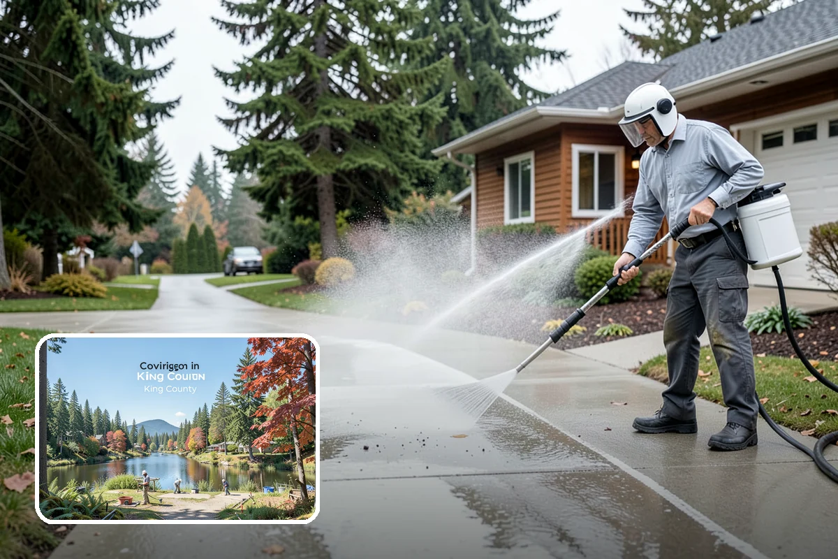 Window Sill Cleaning in Covington, King County, WA - Clears algae and organic streaks from the sills