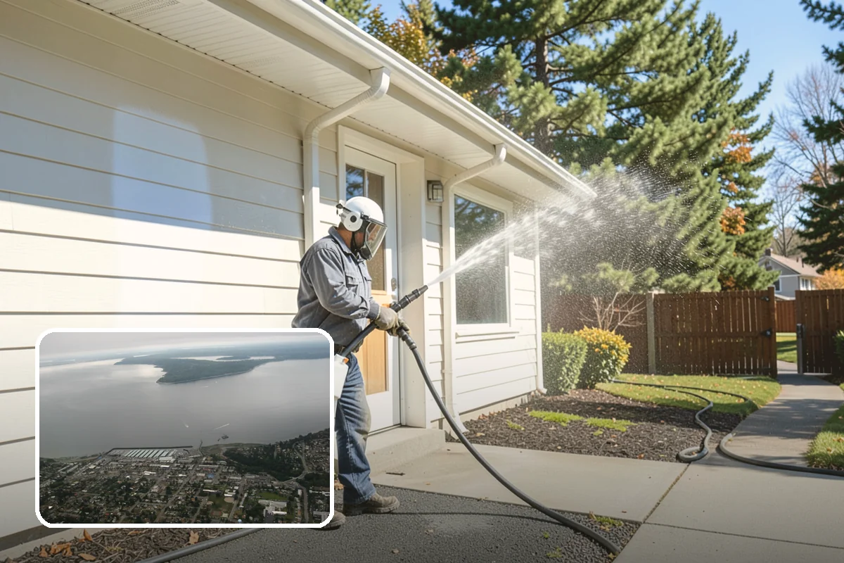 Window Sill Cleaning in Des Moines, King County, WA - Clears algae and organic streaks from the sills