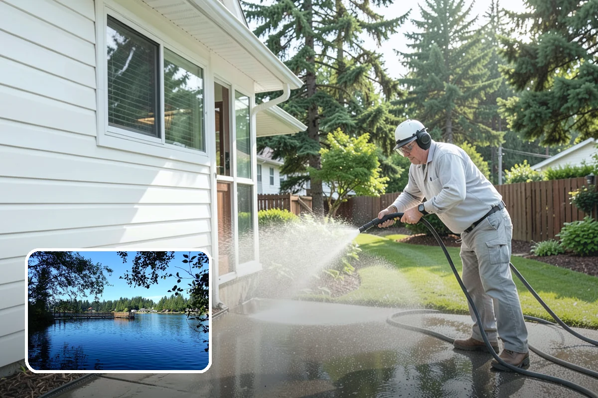Window Sill Cleaning in Federal Way, King County, WA - Clears algae and organic streaks from the sills