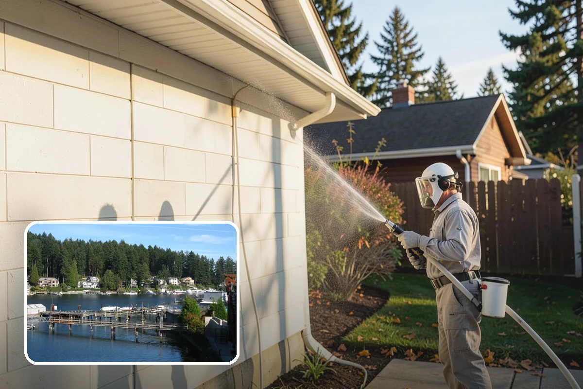Window Sill Cleaning in Gig Harbor, Pierce County, WA - Clears algae and organic streaks from the sills