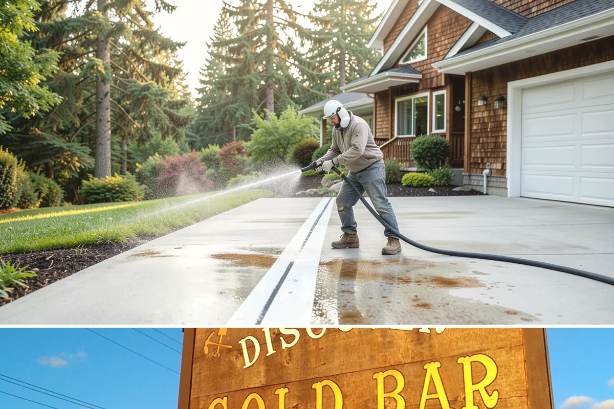 Window Sill Cleaning in Gold Bar, Snohomish County, WA - Clean sills in spring to remove the algae the shaded, wet winter encourages.