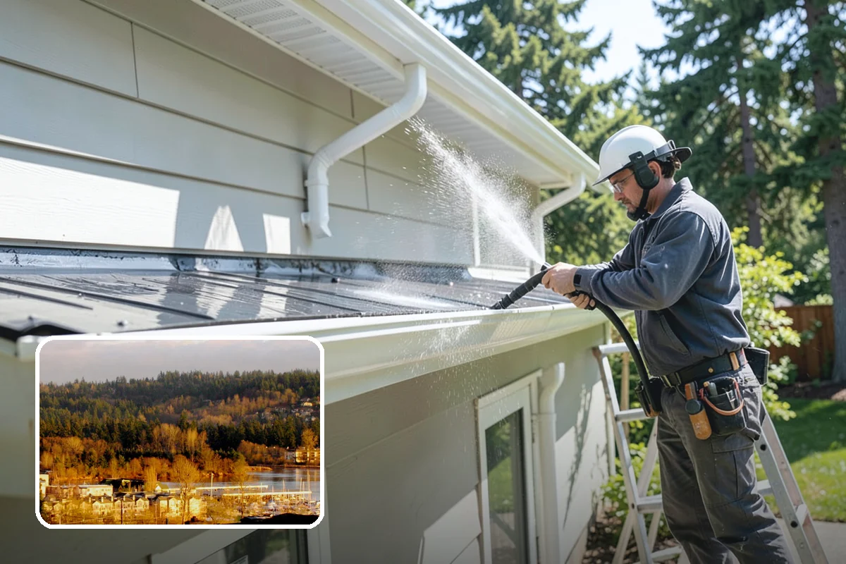 Window Sill Cleaning in Kenmore, King County, WA - Clears algae and organic streaks from the sills
