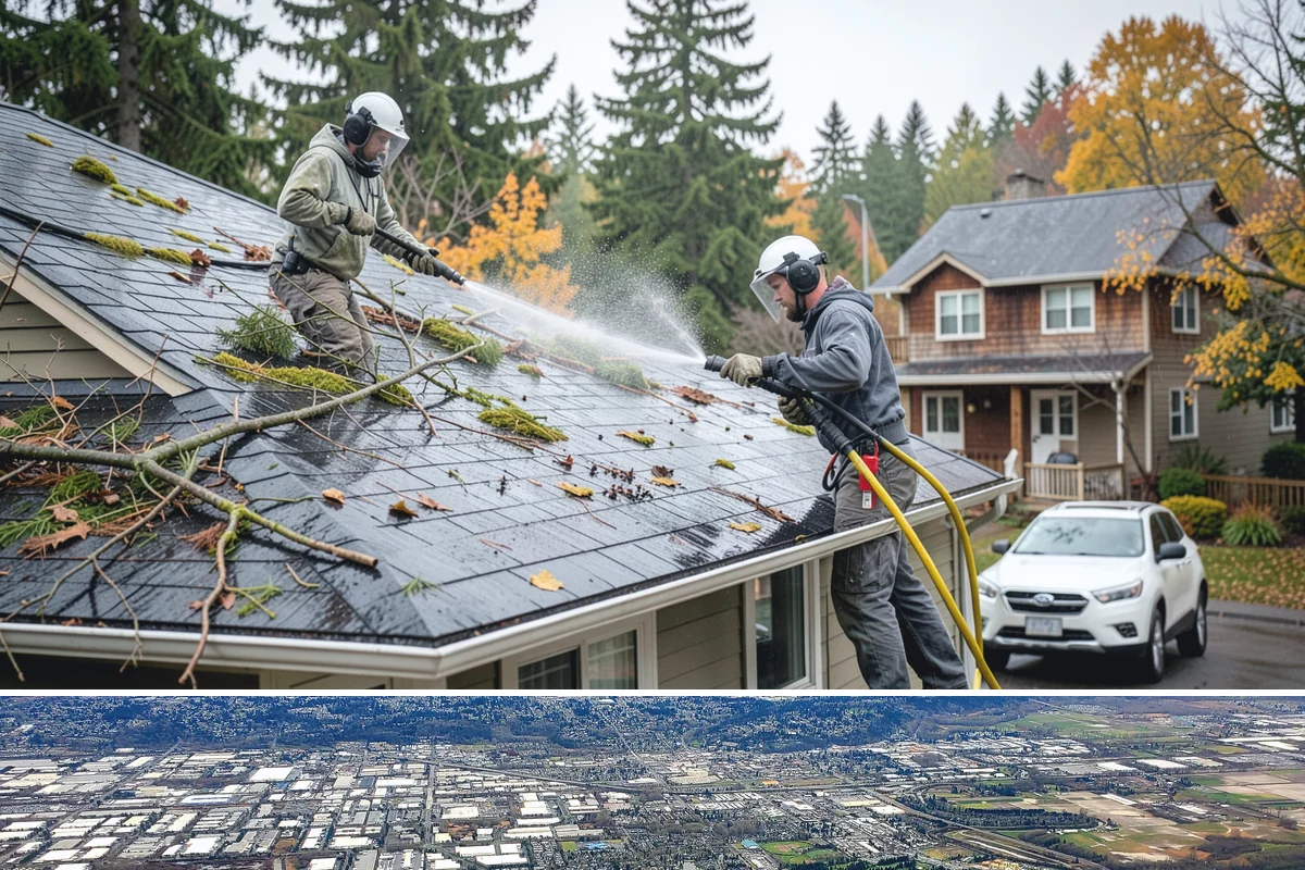 Window Sill Cleaning in Kent, King County, WA - Clean sills in spring to remove the algae the shaded, wet winter encourages.