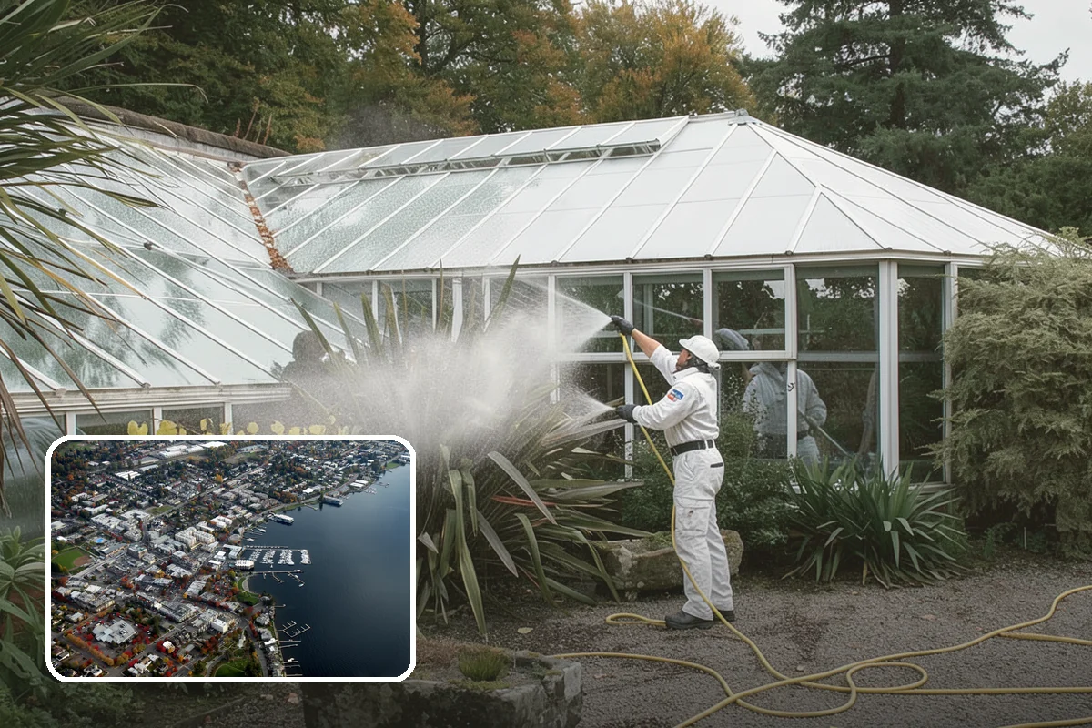 Window Sill Cleaning in Kirkland, King County, WA - Clears algae and organic streaks from the sills
