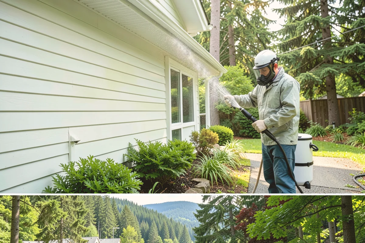 Window Sill Cleaning in Lake Forest Park, King County, WA - Clean sills in spring to remove the algae the shaded, wet winter encourages.