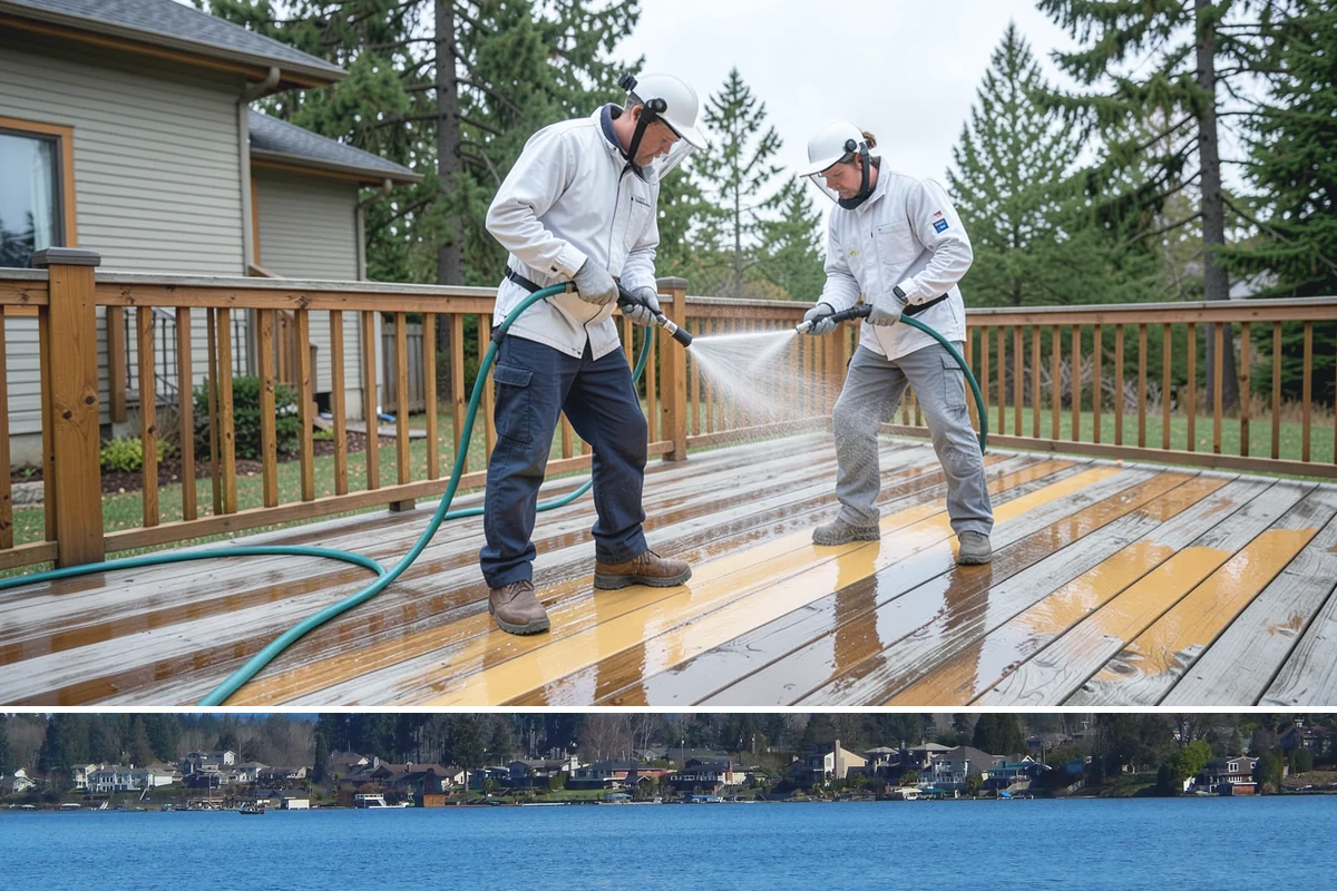 Window Sill Cleaning in Lake Stevens, Snohomish County, WA - Clean sills in spring to remove the algae the shaded, wet winter encourages.