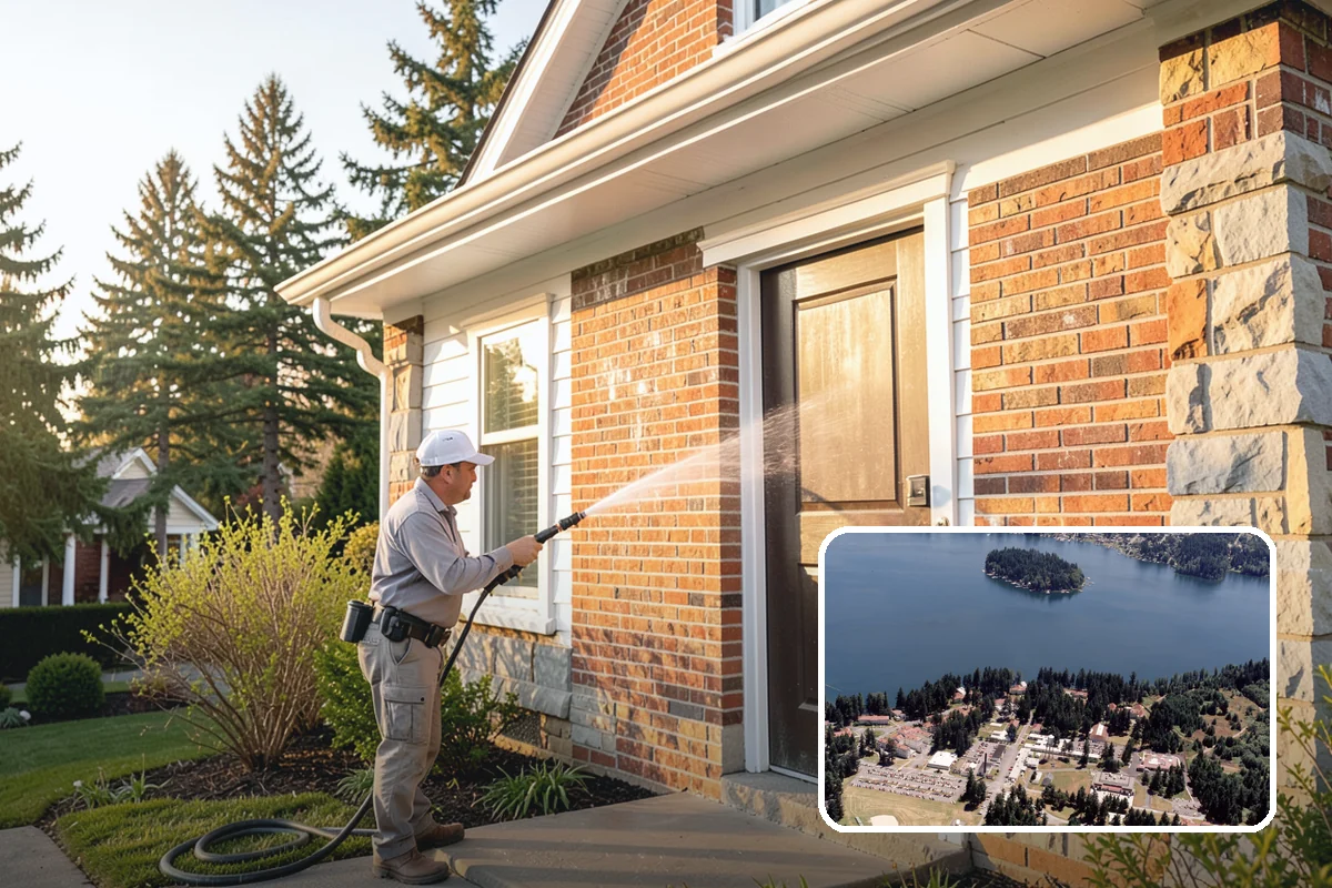 Window Sill Cleaning in Lakewood, Pierce County, WA - Clears algae and organic streaks from the sills