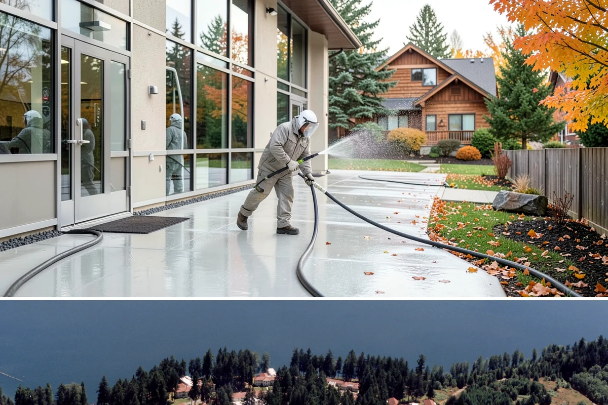 Window Sill Cleaning in Lakewood, Pierce County, WA - Clean sills in spring to remove the algae the shaded, wet winter encourages.