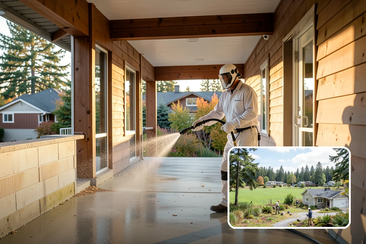 Window Sill Cleaning in Lyman, Skagit County, WA - Clears algae and organic streaks from the sills