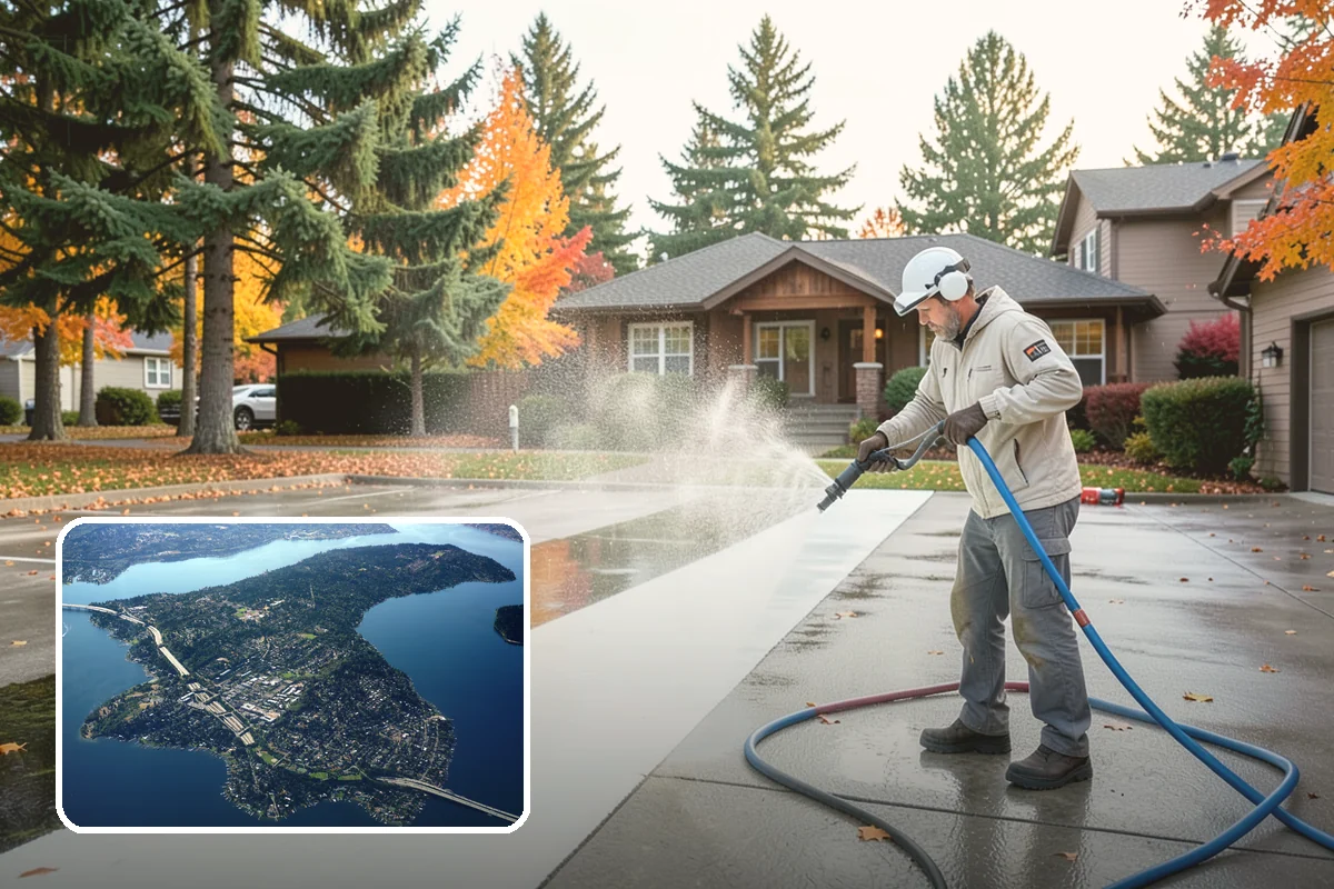 Window Sill Cleaning in Mercer Island, King County, WA - Clears algae and organic streaks from the sills