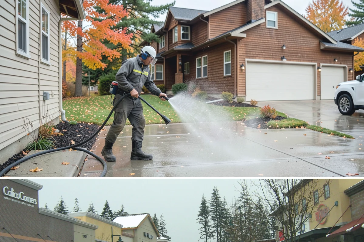 Window Sill Cleaning in Mill Creek, Snohomish County, WA - Clean sills in spring to remove the algae the shaded, wet winter encourages.