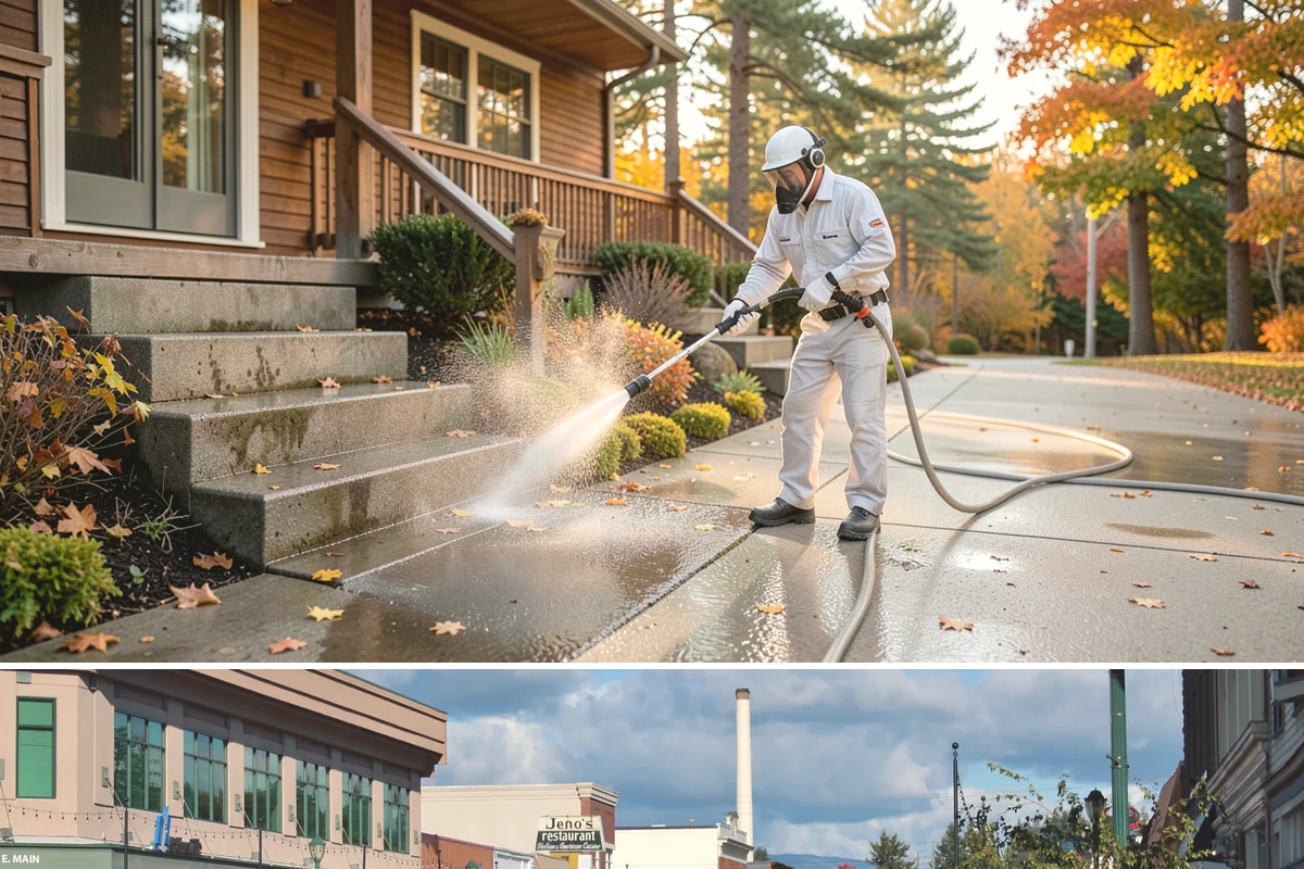 Window Sill Cleaning in Monroe, Snohomish County, WA - Clean sills in spring to remove the algae the shaded, wet winter encourages.