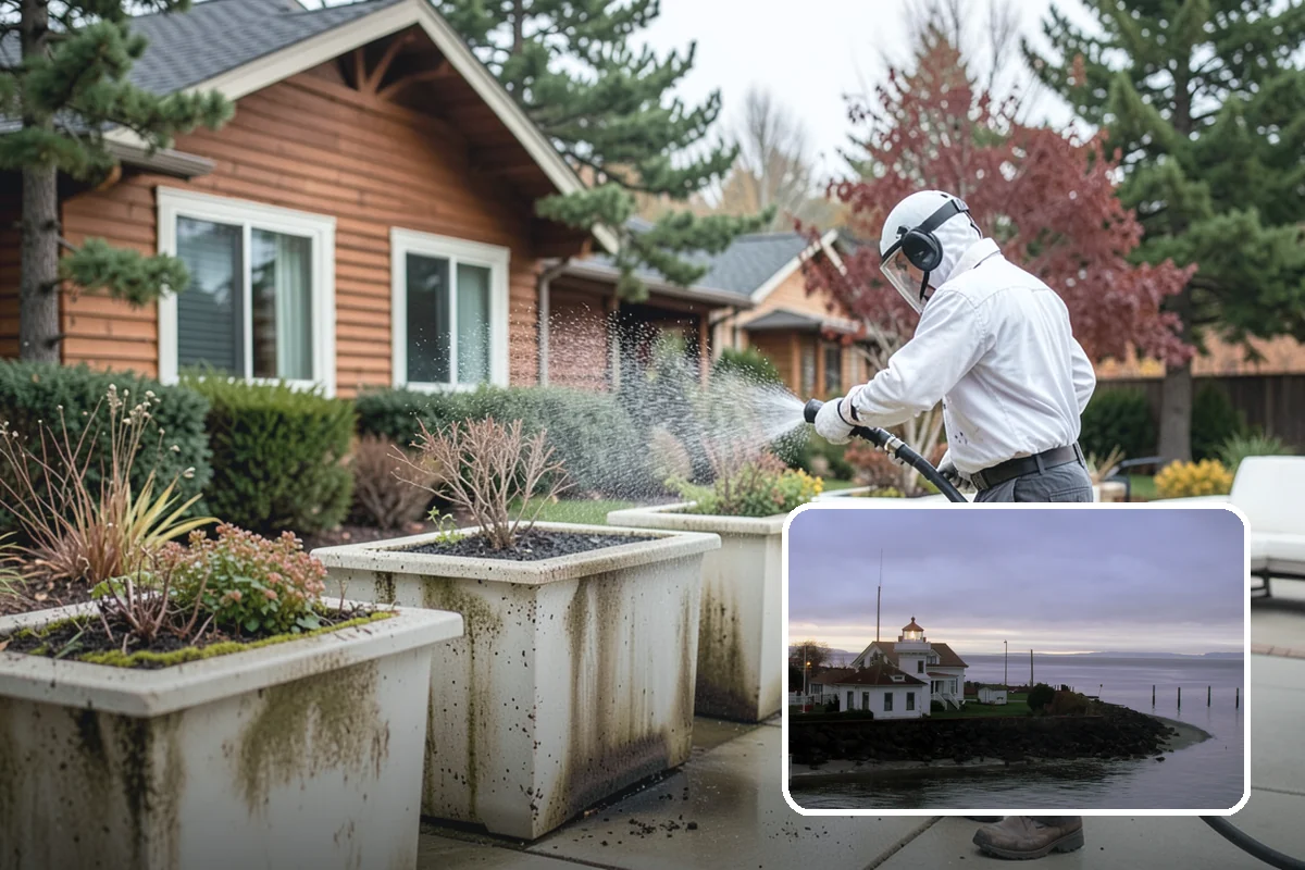 Window Sill Cleaning in Mukilteo, Snohomish County, WA - Clears algae and organic streaks from the sills
