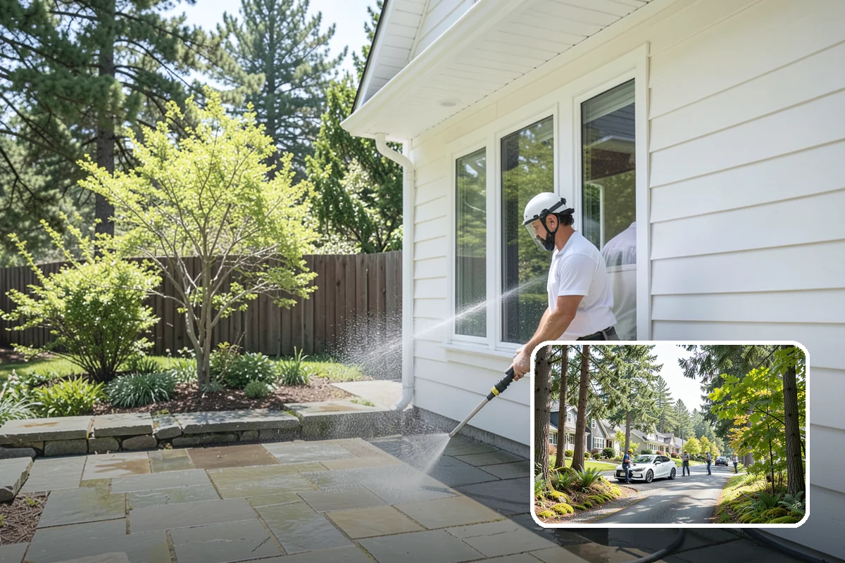 Window Sill Cleaning in Normandy Park, King County, WA - Clears algae and organic streaks from the sills
