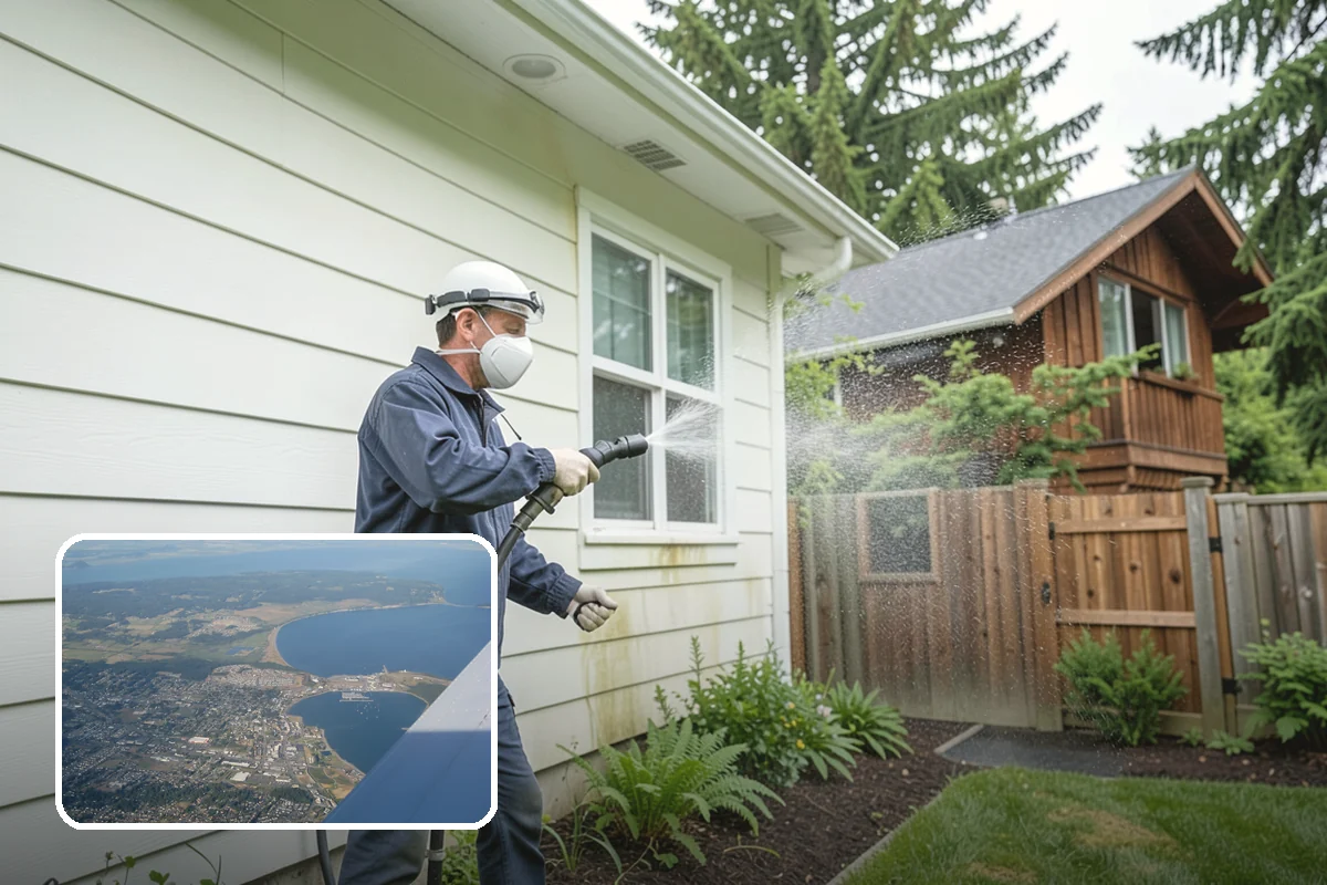 Window Sill Cleaning in Oak Harbor, Island County, WA - Clears algae and organic streaks from the sills