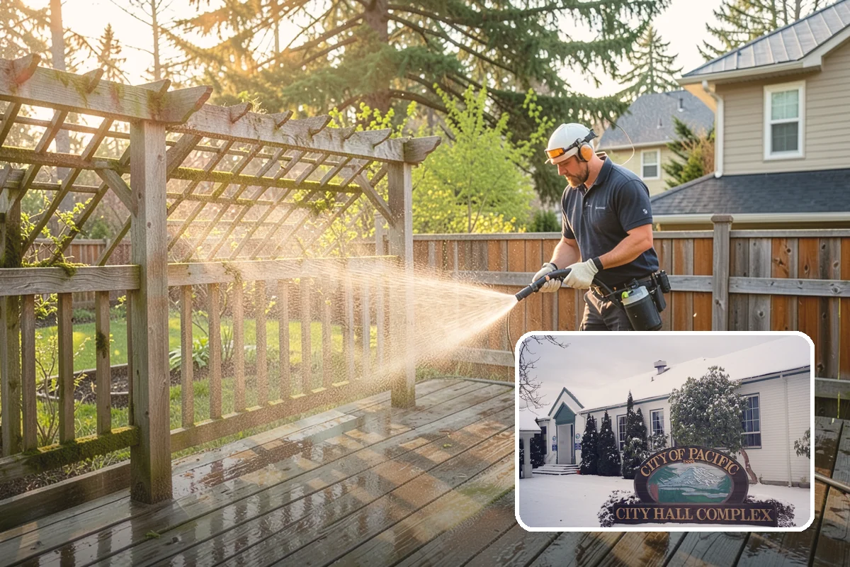Window Sill Cleaning in Pacific, King County, WA - Clears algae and organic streaks from the sills