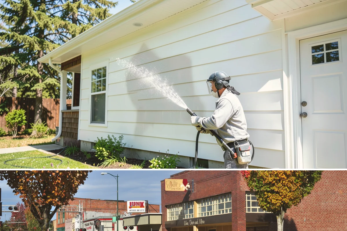 Window Sill Cleaning in Puyallup, Pierce County, WA - Clean sills in spring to remove the algae the shaded, wet winter encourages.