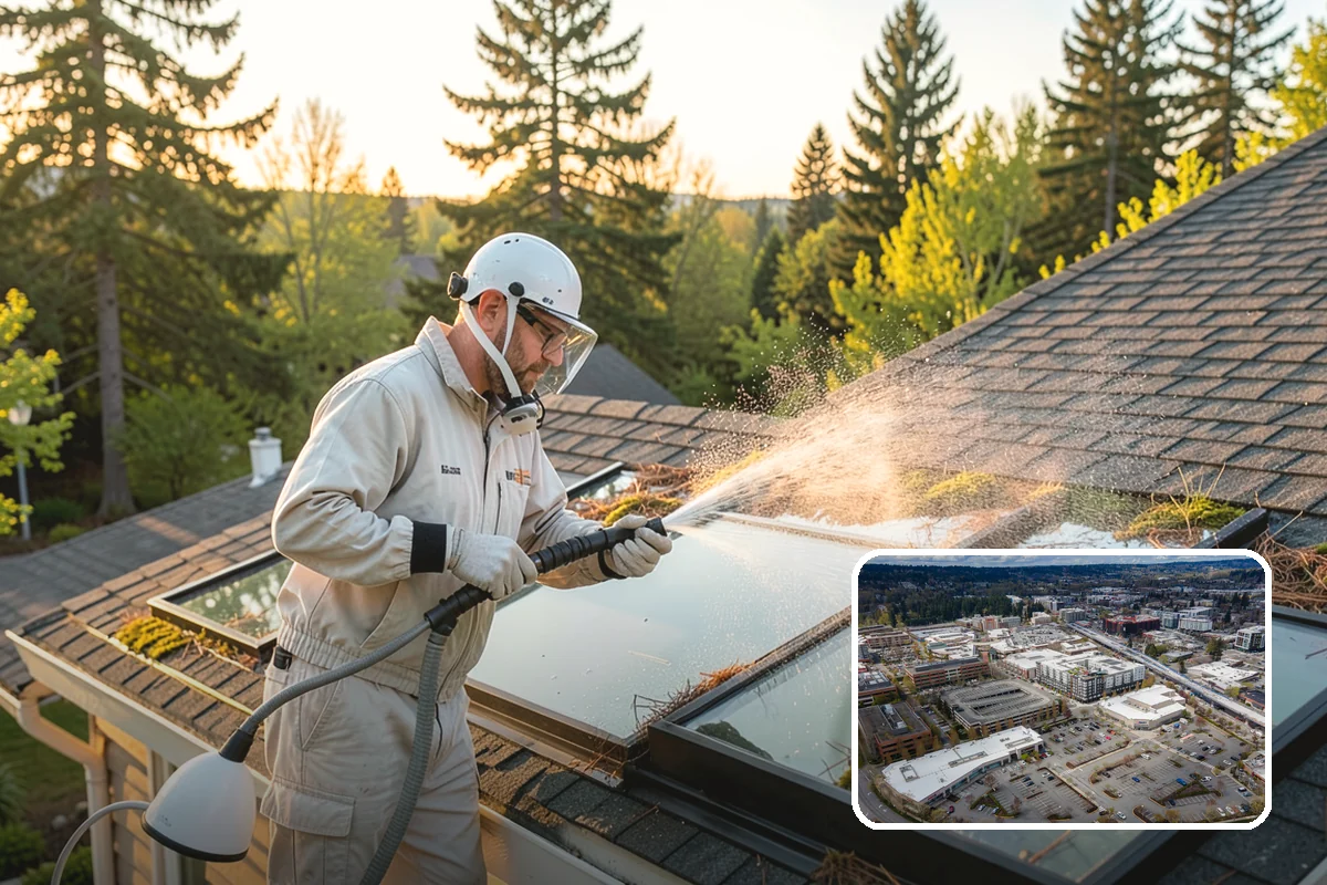 Window Sill Cleaning in Redmond, King County, WA - Clears algae and organic streaks from the sills