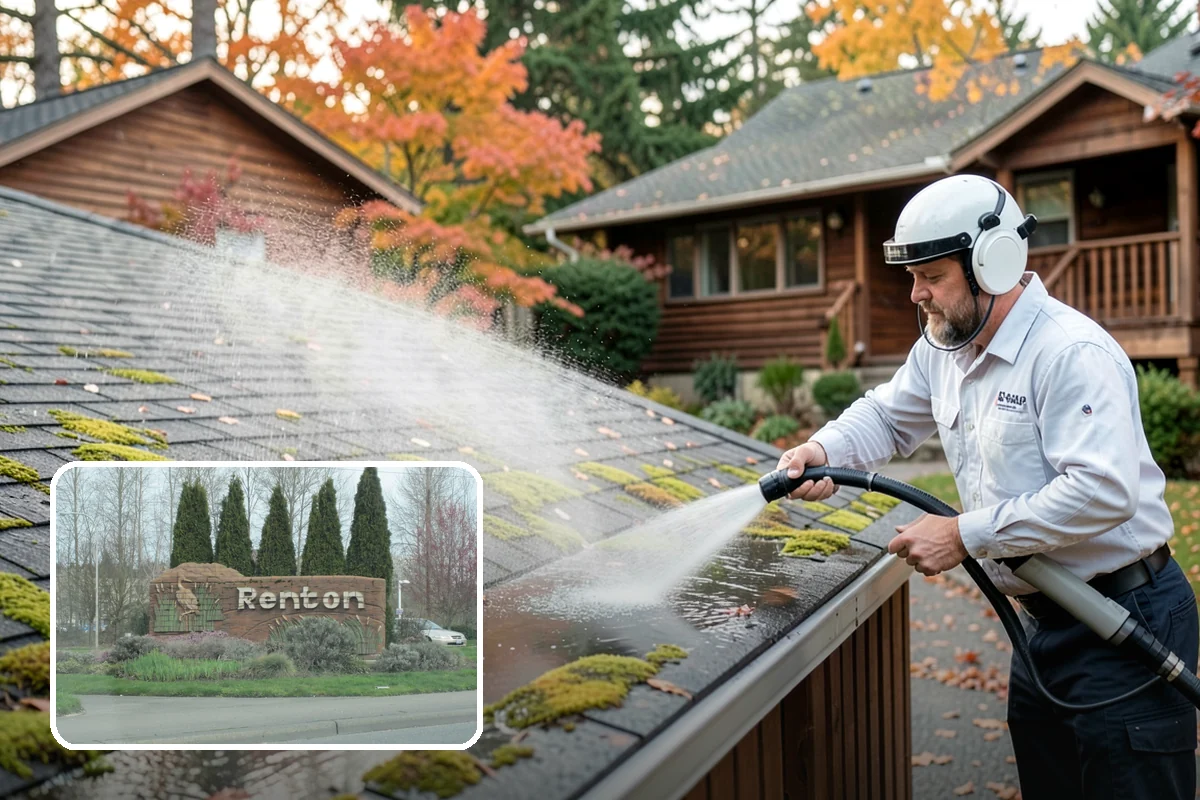 Window Sill Cleaning in Renton, King County, WA - Clears algae and organic streaks from the sills