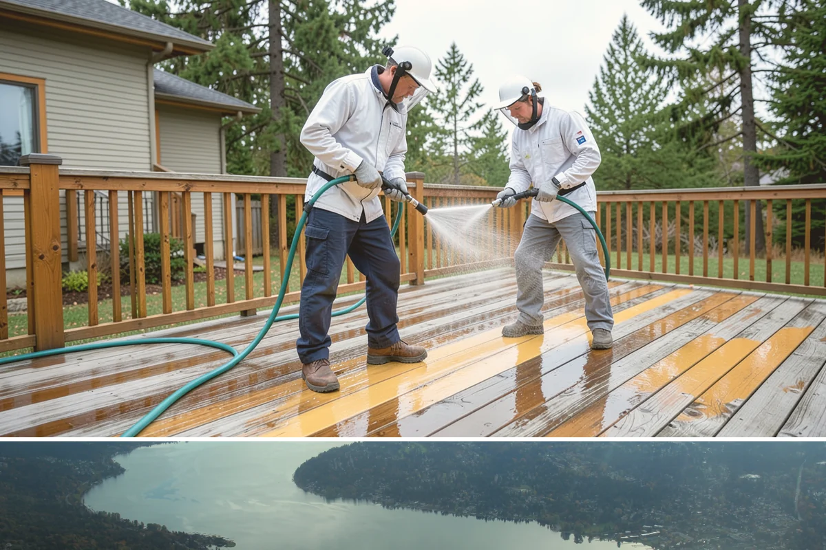 Window Sill Cleaning in Sammamish, King County, WA - Clean sills in spring to remove the algae the shaded, wet winter encourages.