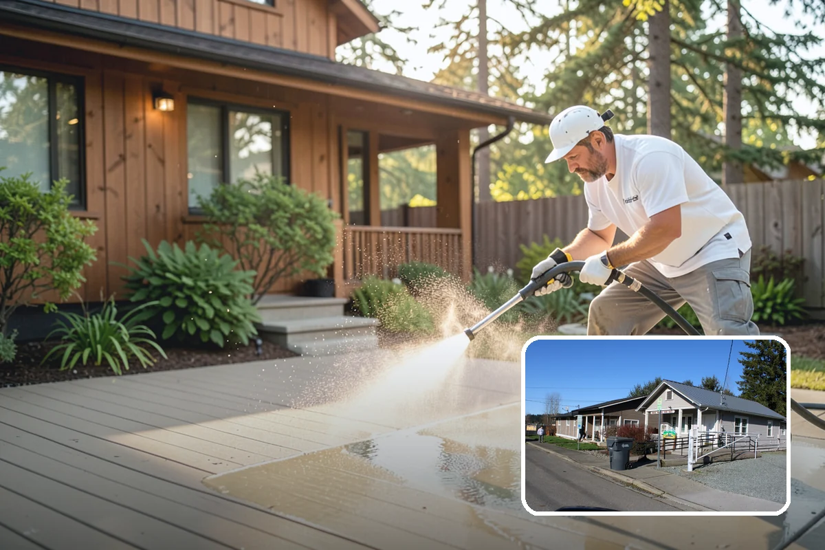 Window Sill Cleaning in South Prairie, Pierce County, WA - Clears algae and organic streaks from the sills