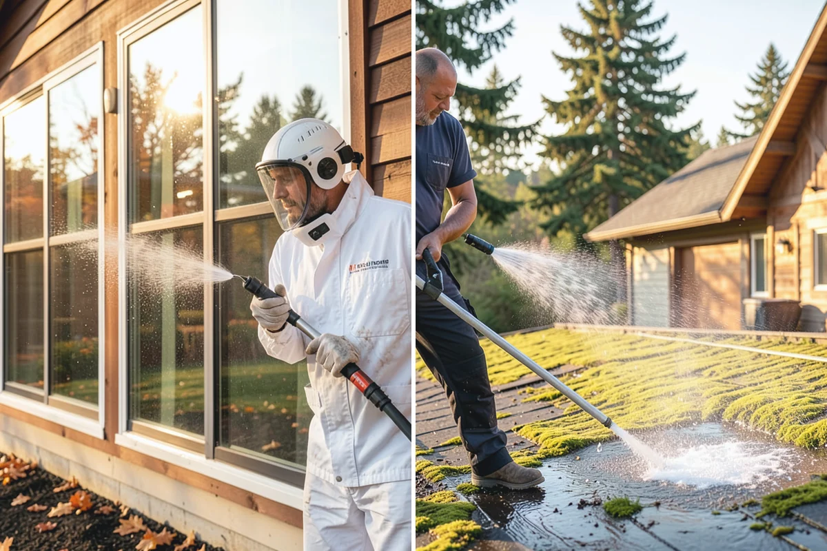 Window Sill Cleaning in South Prairie, Pierce County, WA - Clear loose debris from the sill surfaces