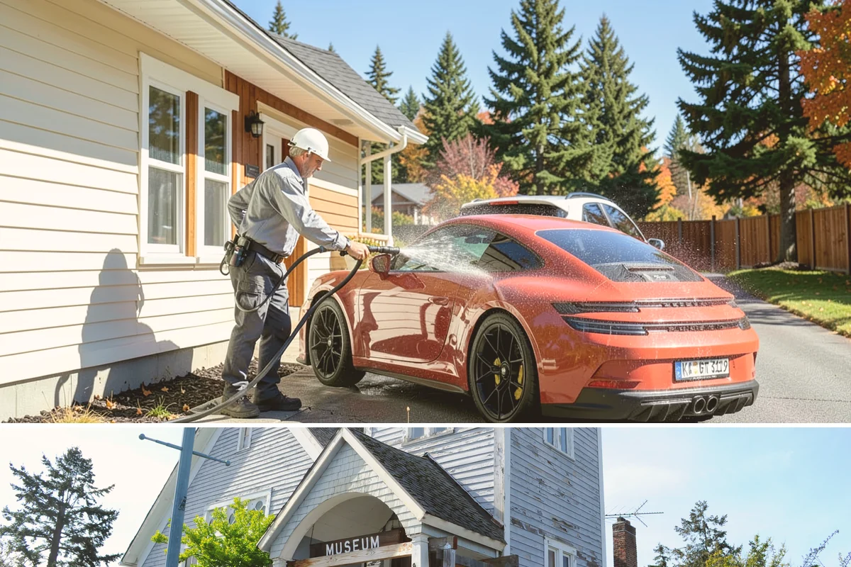 Window Sill Cleaning in Steilacoom, Pierce County, WA - Clean sills in spring to remove the algae the shaded, wet winter encourages.