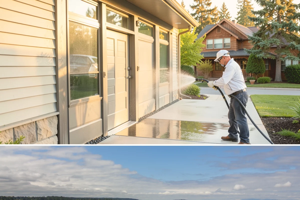 Window Sill Cleaning in University Place, Pierce County, WA - Clean sills in spring to remove the algae the shaded, wet winter encourages.
