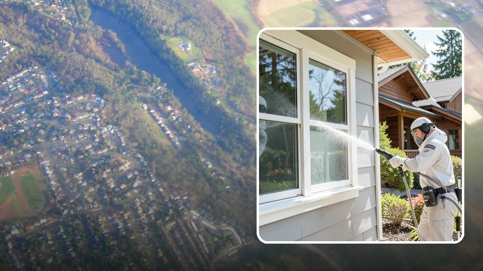Window Track Cleaning in Algona, King County, WA - Deep cleaning of window tracks where our wet climate packs dirt, grit, and mildew into the channels.