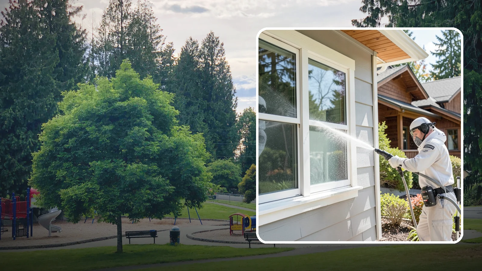 Window Track Cleaning in Bonney Lake, Pierce County, WA - Deep cleaning of window tracks where our wet climate packs dirt, grit, and mildew into the channels.