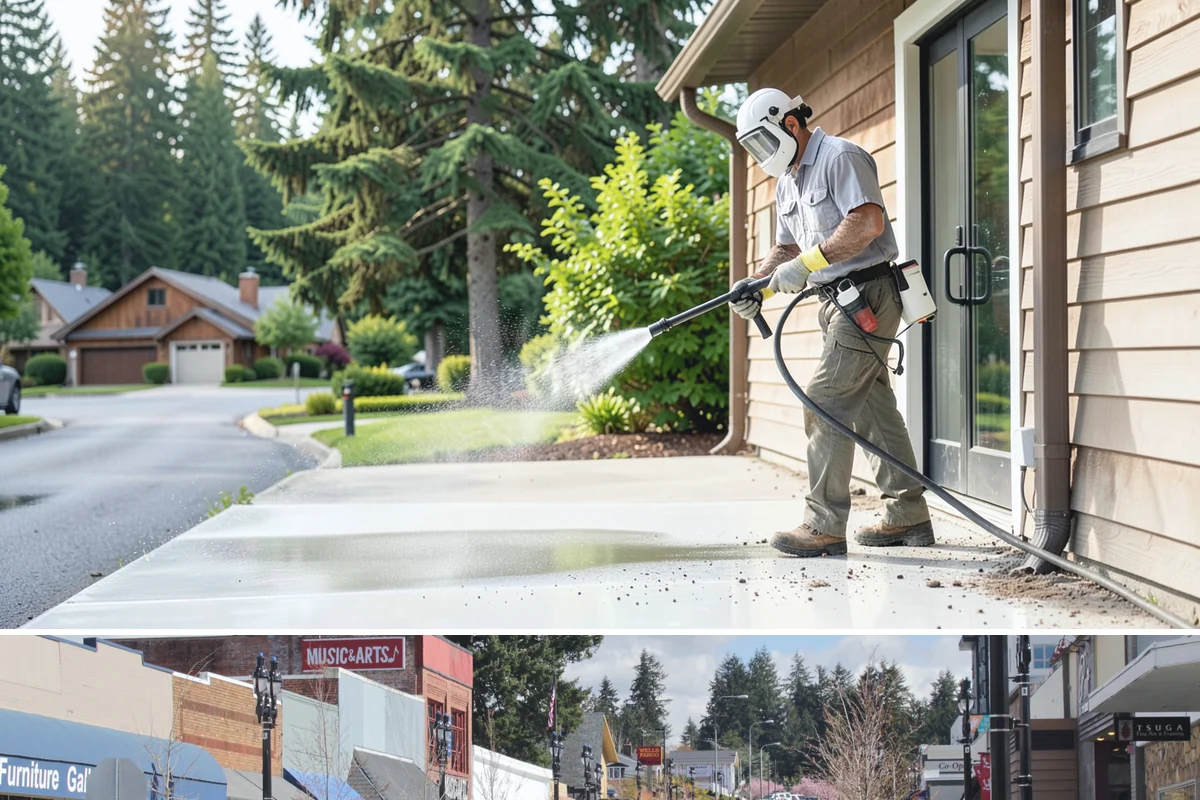 Window Track Cleaning in Bothell, King County, WA - Track cleaning fits well in spring, clearing the damp winter buildup before summer window use.