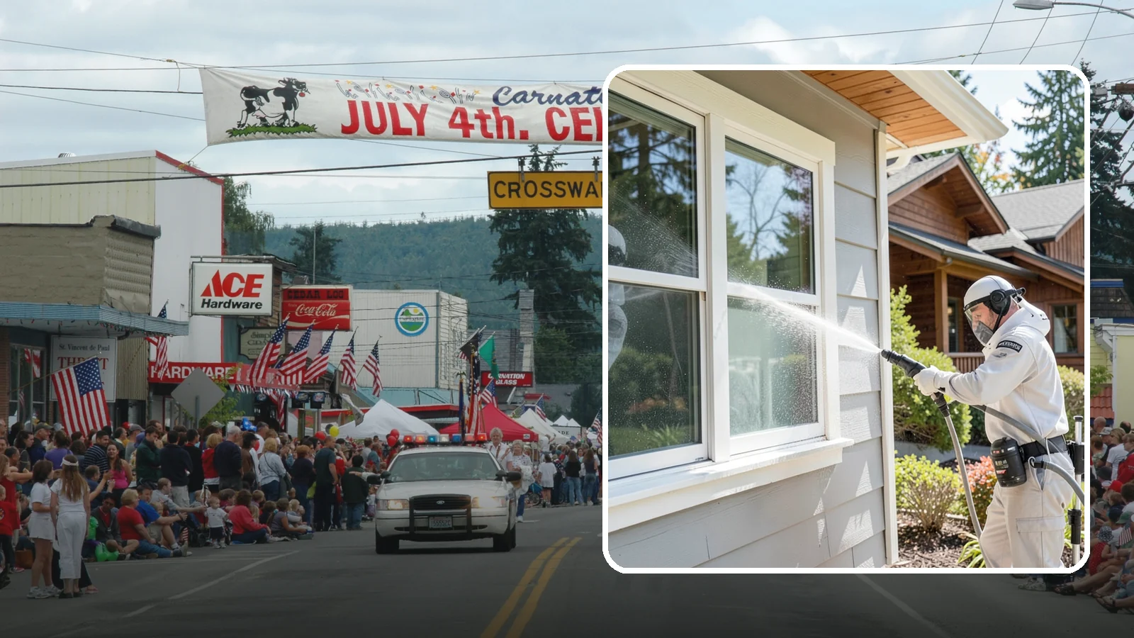 Window Track Cleaning in Carnation, King County, WA - Deep cleaning of window tracks where our wet climate packs dirt, grit, and mildew into the channels.