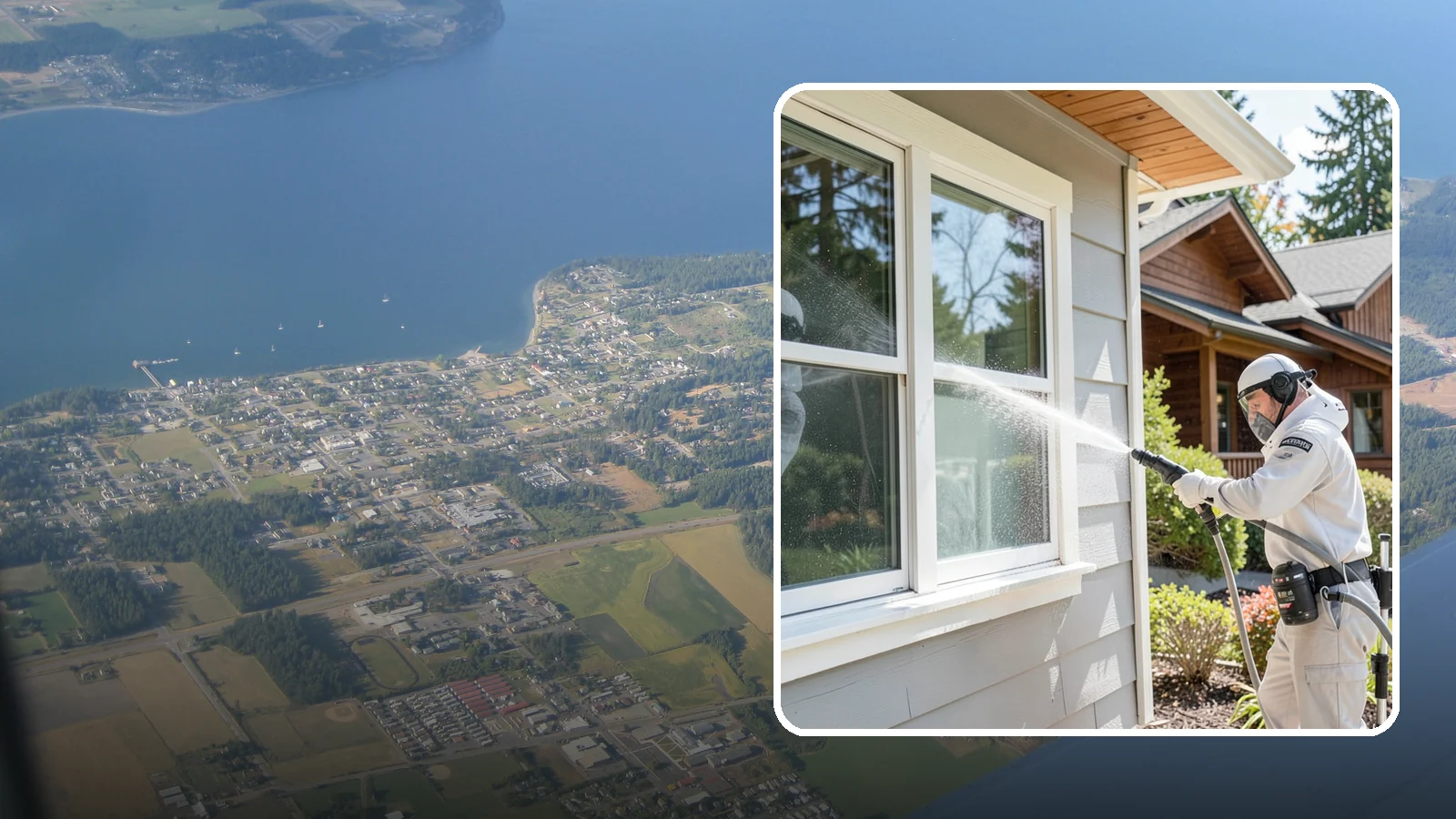 Window Track Cleaning in Coupeville, Island County, WA - Deep cleaning of window tracks where our wet climate packs dirt, grit, and mildew into the channels.