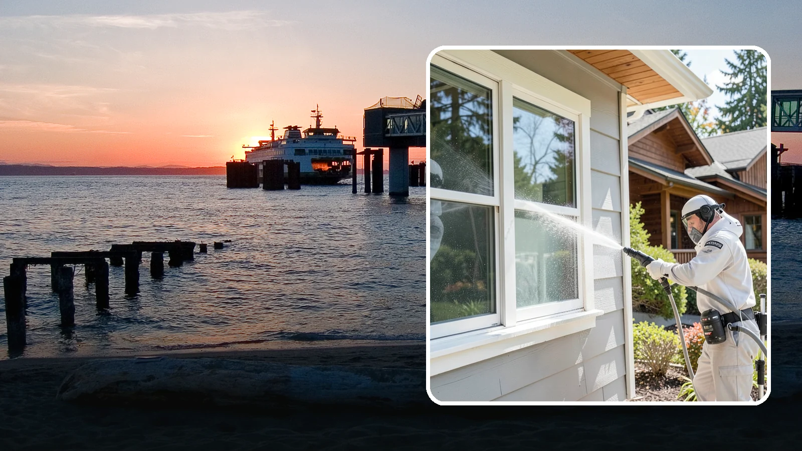 Window Track Cleaning in Edmonds, Snohomish County, WA - Deep cleaning of window tracks where our wet climate packs dirt, grit, and mildew into the channels.
