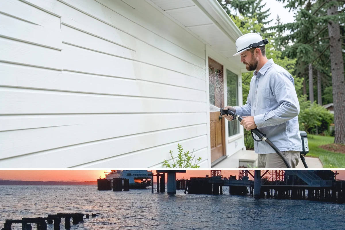Window Track Cleaning in Edmonds, Snohomish County, WA - Track cleaning fits well in spring, clearing the damp winter buildup before summer window use.