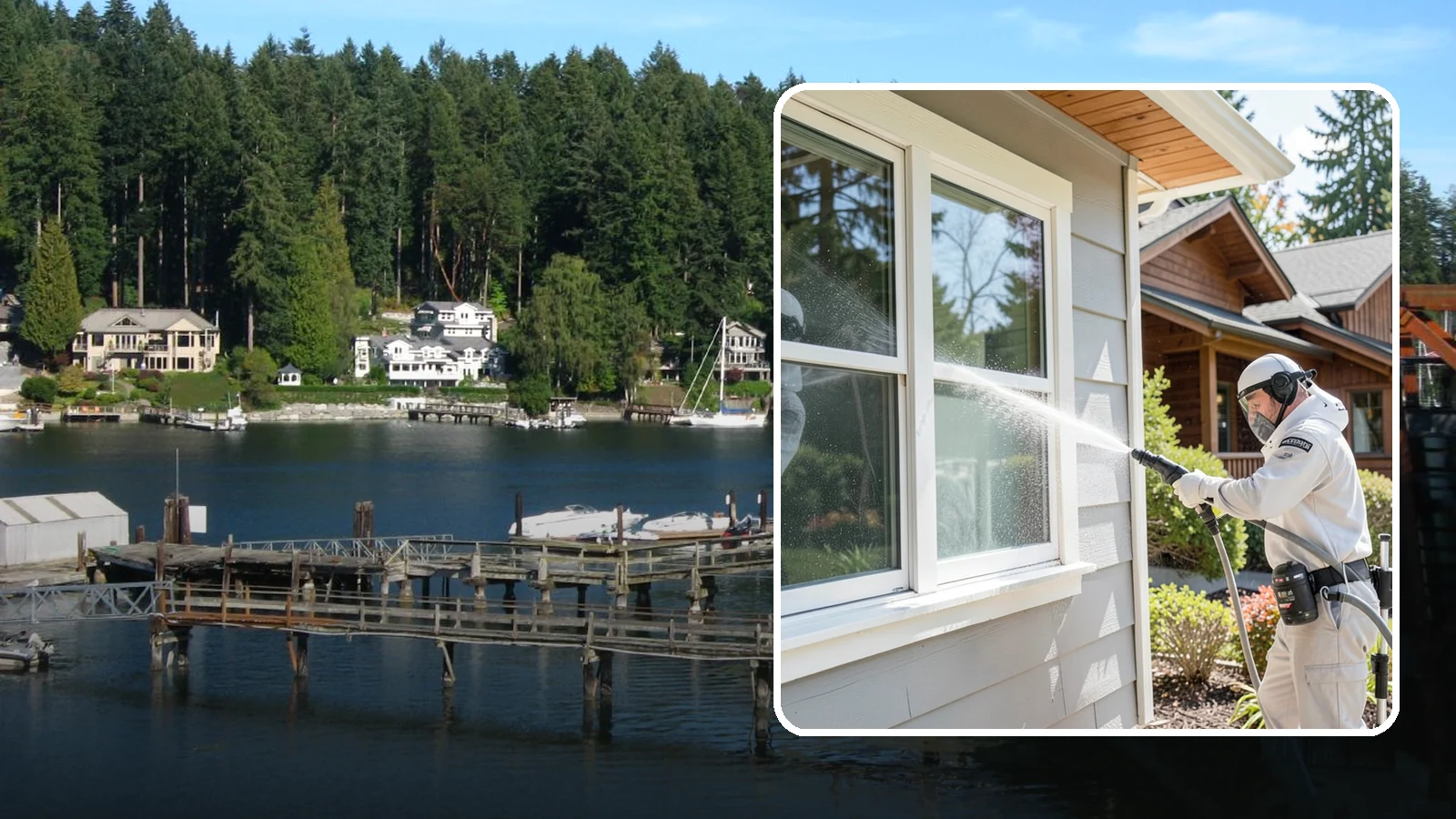 Window Track Cleaning in Gig Harbor, Pierce County, WA - Deep cleaning of window tracks where our wet climate packs dirt, grit, and mildew into the channels.