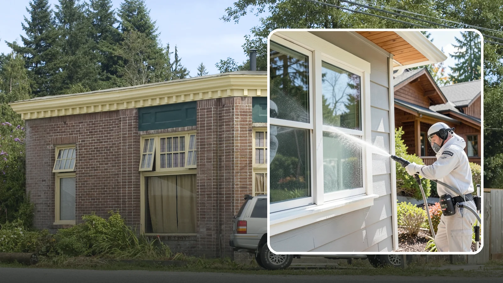Window Track Cleaning in Hamilton, Skagit County, WA - Deep cleaning of window tracks where our wet climate packs dirt, grit, and mildew into the channels.