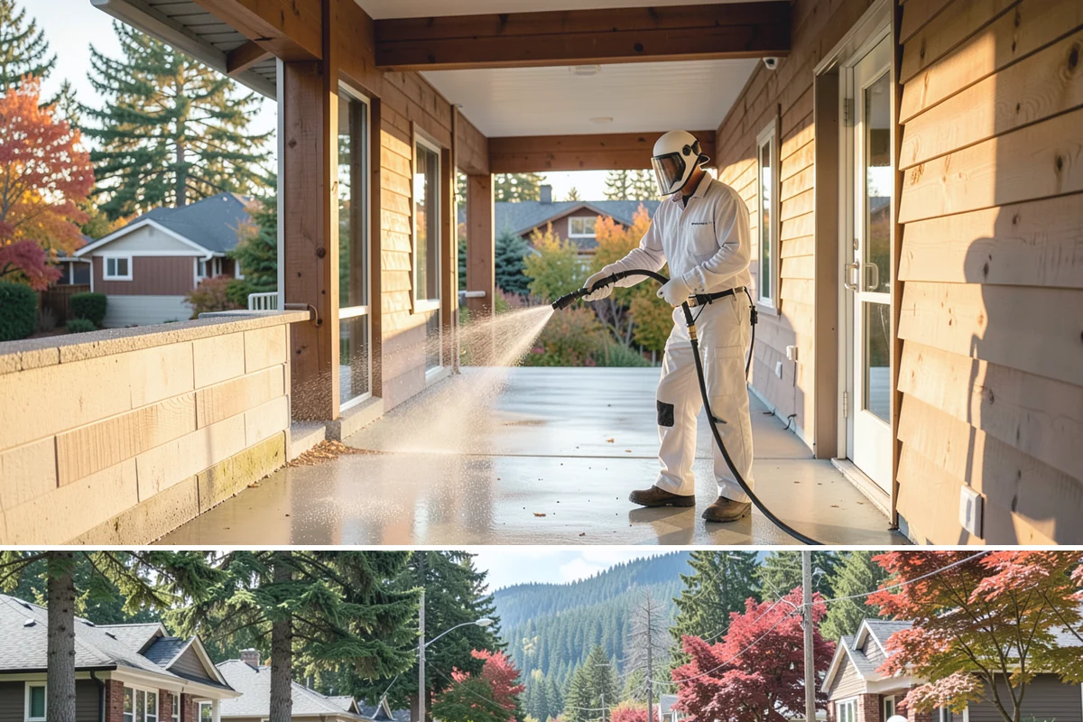 Window Track Cleaning in Hunts Point, King County, WA - Track cleaning fits well in spring, clearing the damp winter buildup before summer window use.