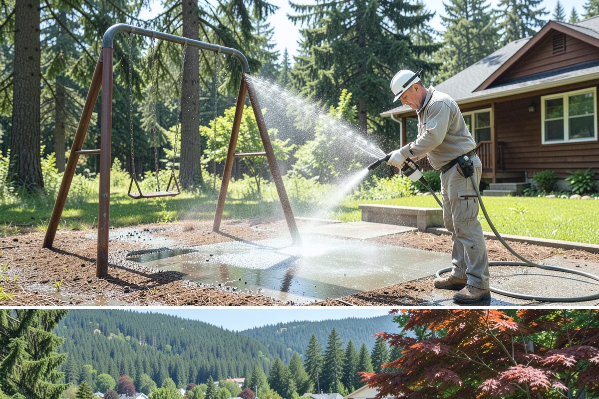 Window Track Cleaning in Index, Snohomish County, WA - Track cleaning fits well in spring, clearing the damp winter buildup before summer window use.