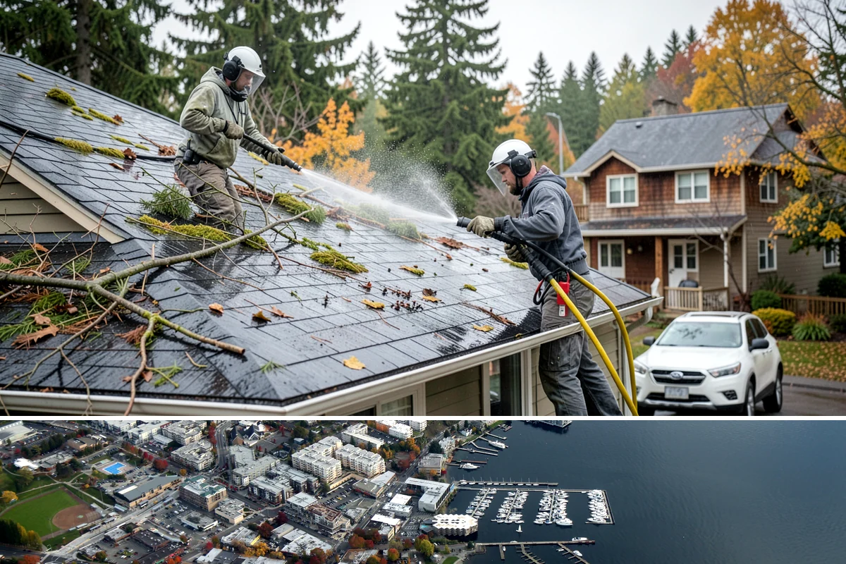 Window Track Cleaning in Kirkland, King County, WA - Track cleaning fits well in spring, clearing the damp winter buildup before summer window use.