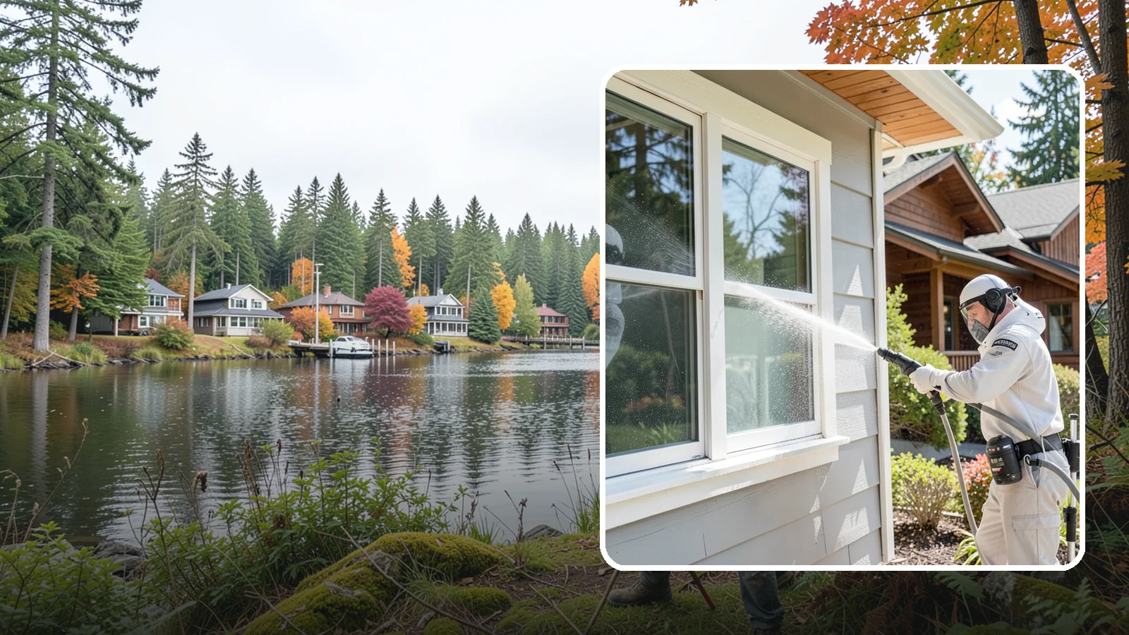 Window Track Cleaning in La Conner, Skagit County, WA - Deep cleaning of window tracks where our wet climate packs dirt, grit, and mildew into the channels.