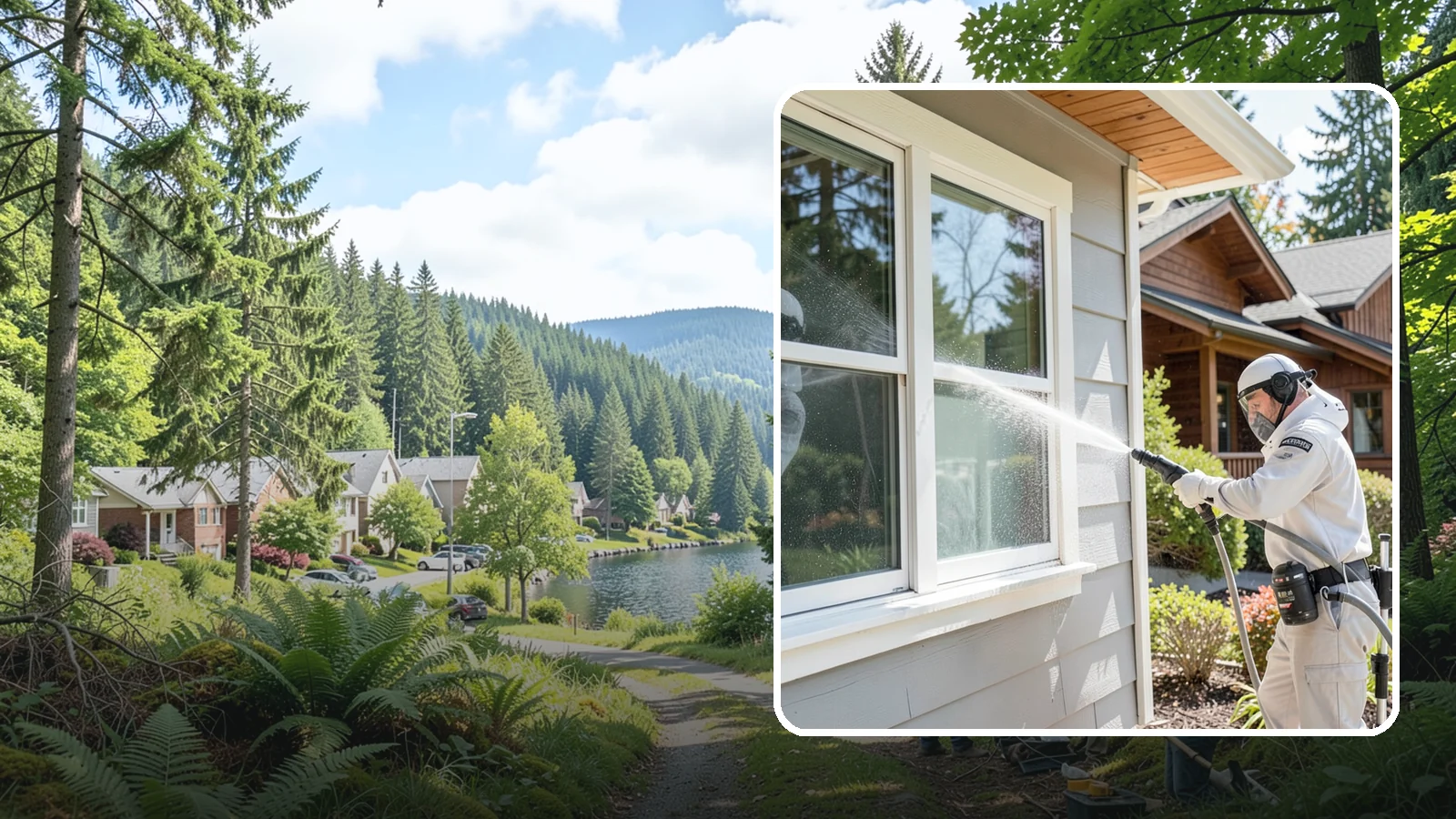 Window Track Cleaning in Lake Forest Park, King County, WA - Deep cleaning of window tracks where our wet climate packs dirt, grit, and mildew into the channels.