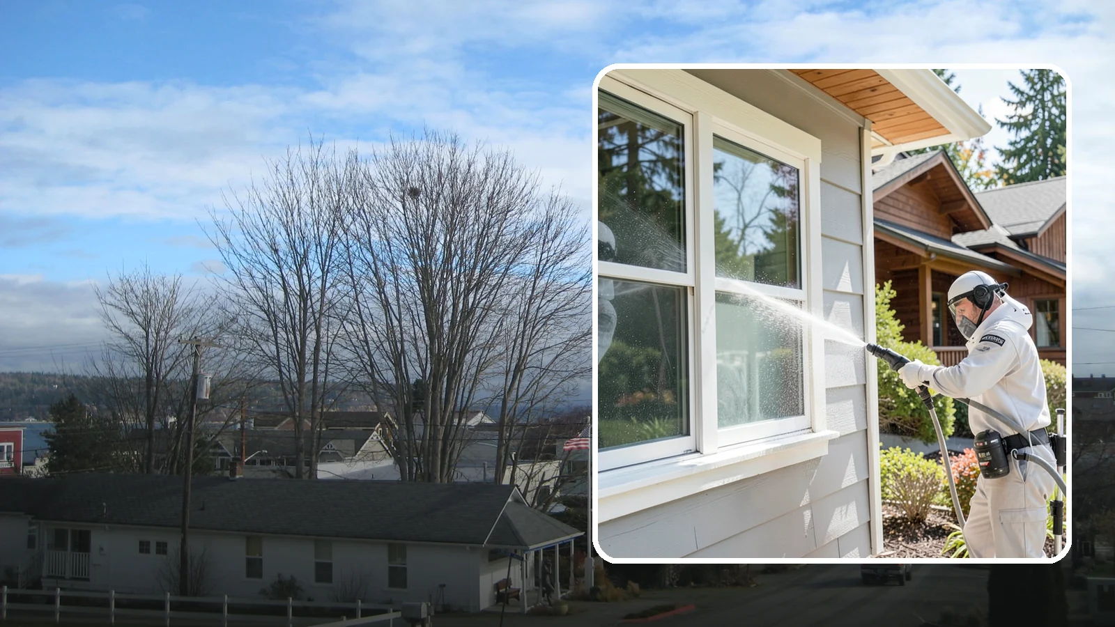Window Track Cleaning in Langley, Island County, WA - Deep cleaning of window tracks where our wet climate packs dirt, grit, and mildew into the channels.